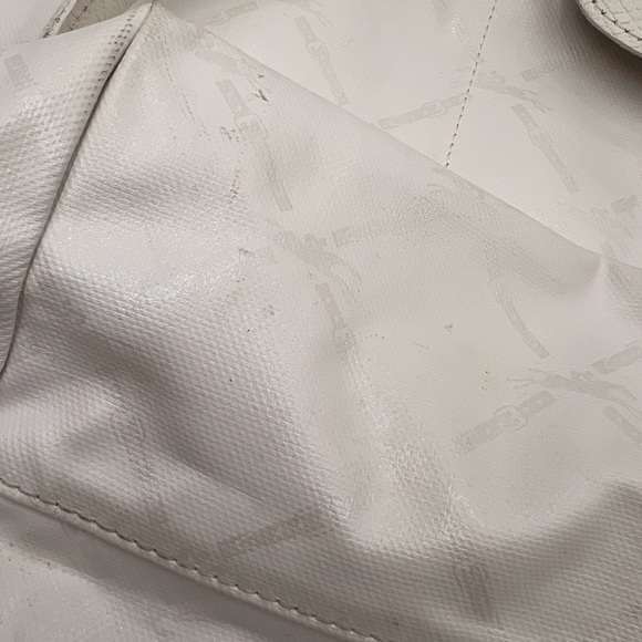 LONGCHAMP white large canvas purse - Picture 7 of 12